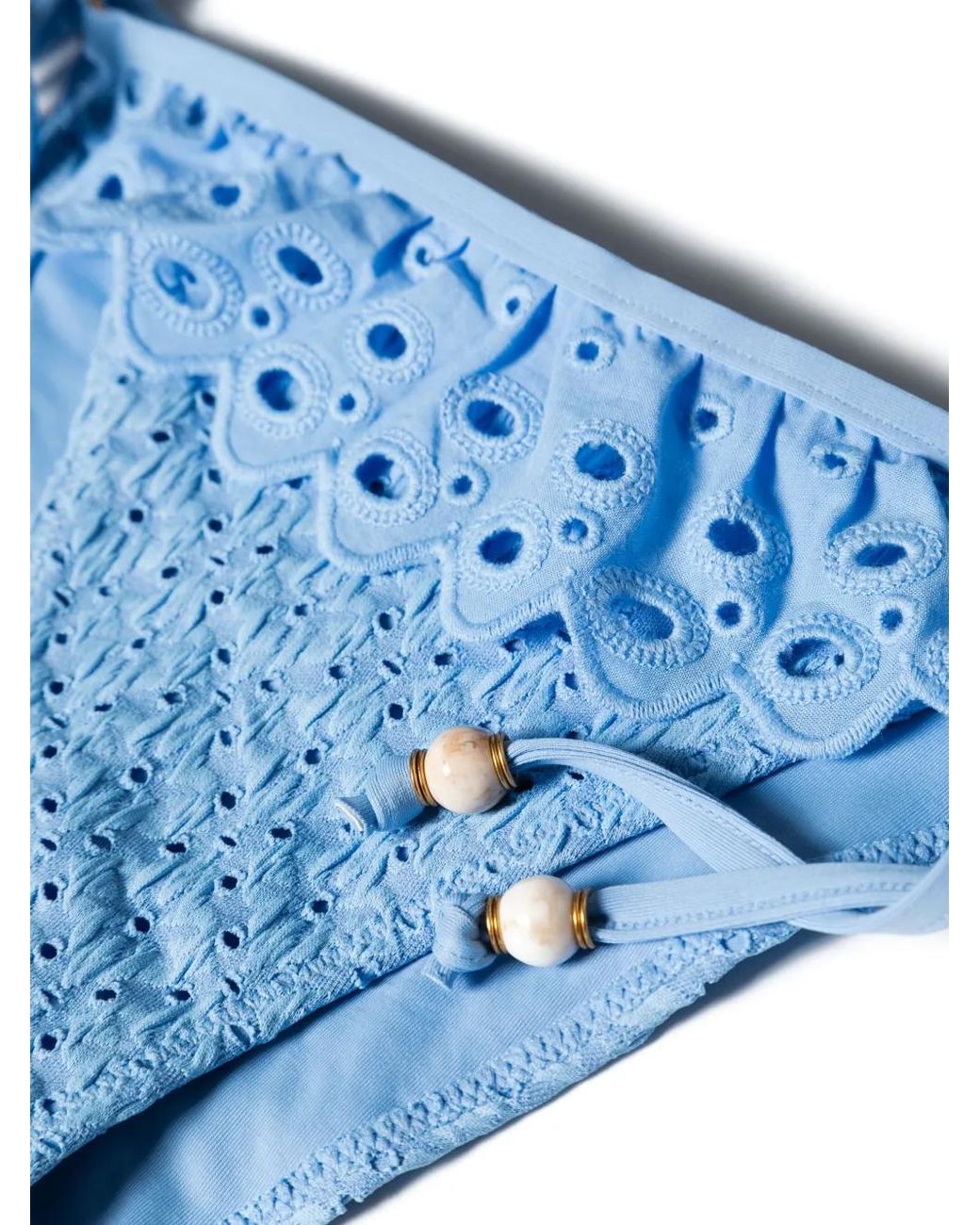 Twinset Blue Broderie-Anglaise Bikini