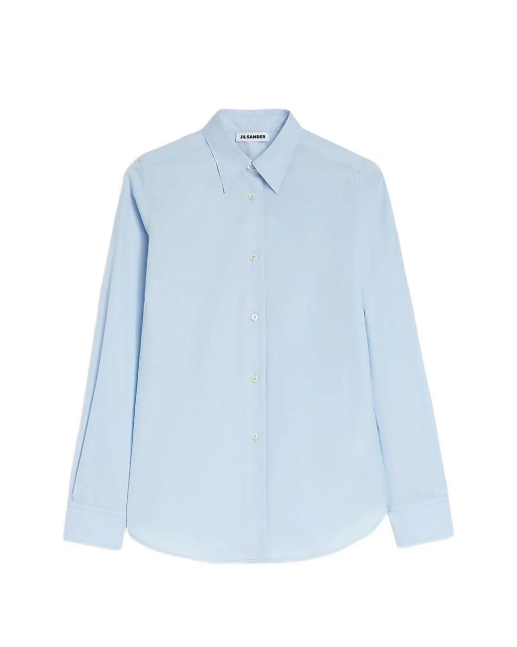 Jil Sander Blue Lightweight Cotton Poplin Shirt