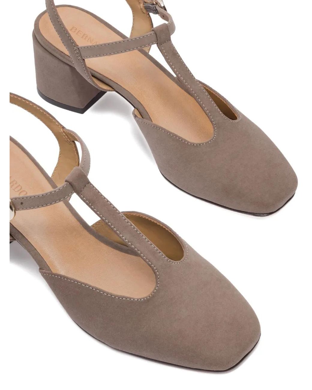 Bernardo Brown Pumps Mit Blockabsatz 50Mm