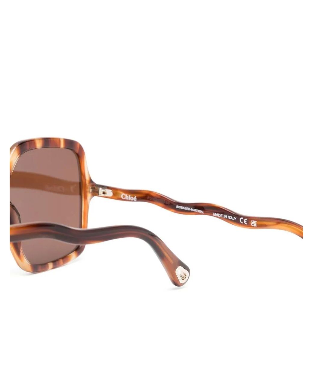 Chloé Brown Tortoiseshell Oversized-Frame Sunglasses