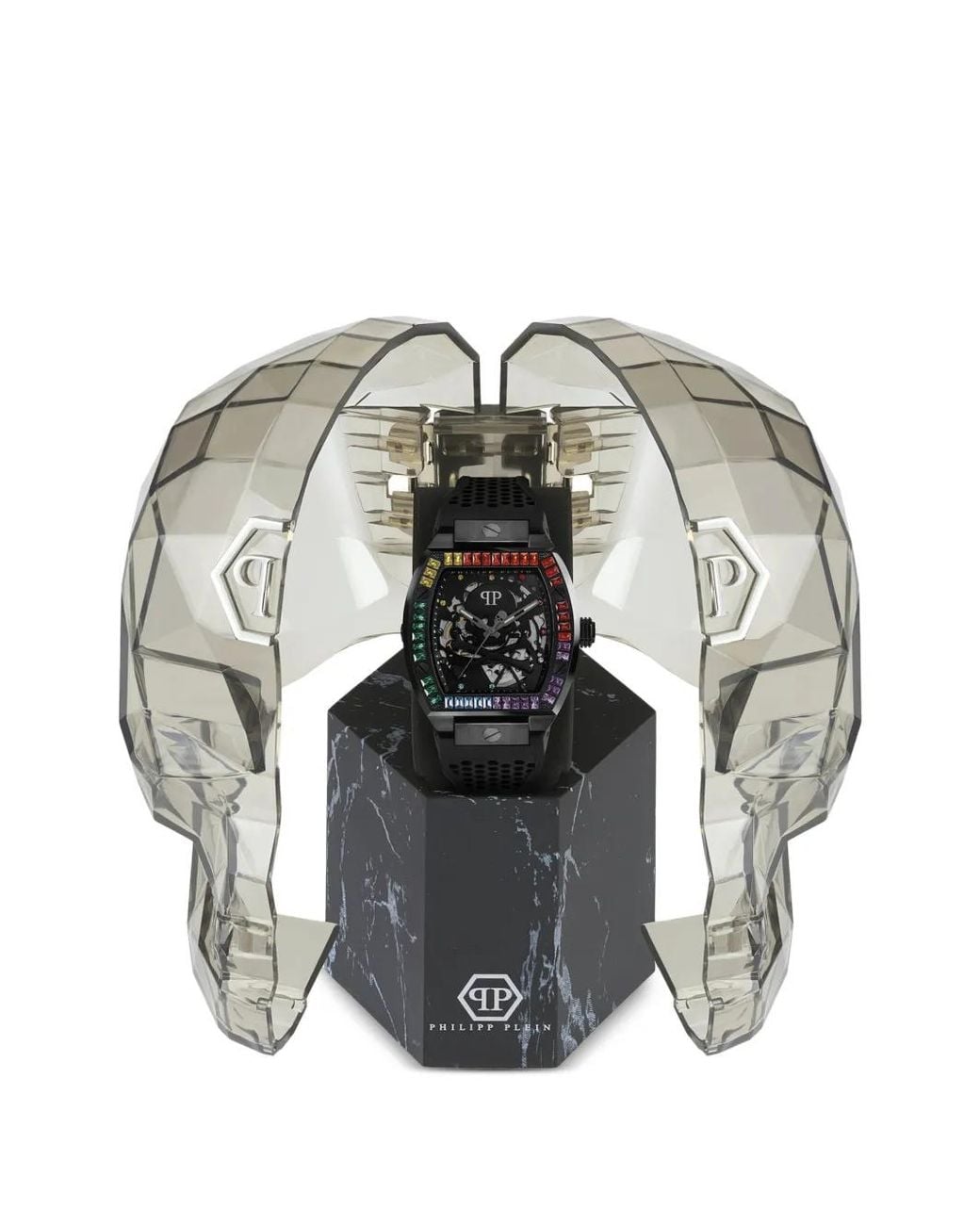 Philipp Plein Black The $Keleton 44Mm Watch for men