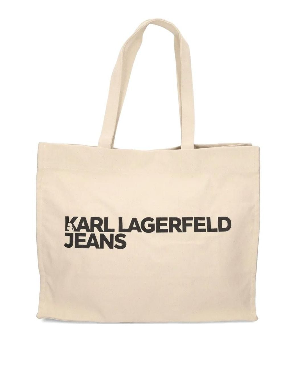 Karl Lagerfeld Natural Logo Canvas Shopper