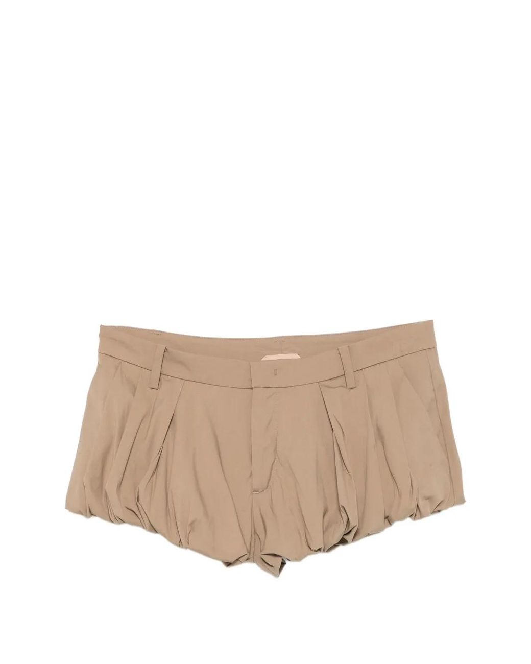 N°21 Natural Pleated Bubble-Hem Shorts