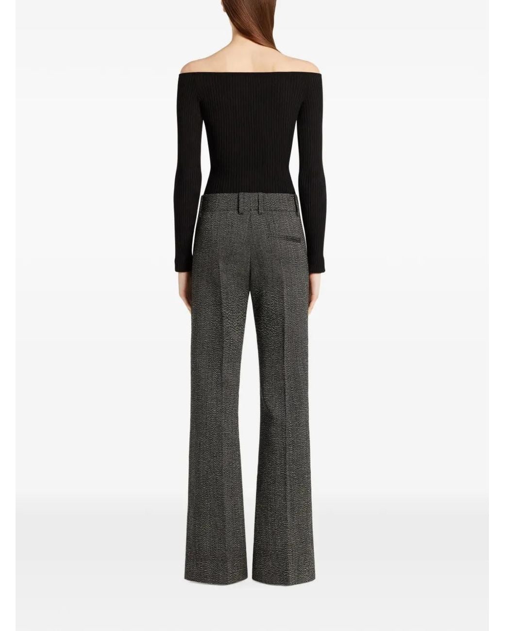 Courreges Off-Shoulder Top in het Black