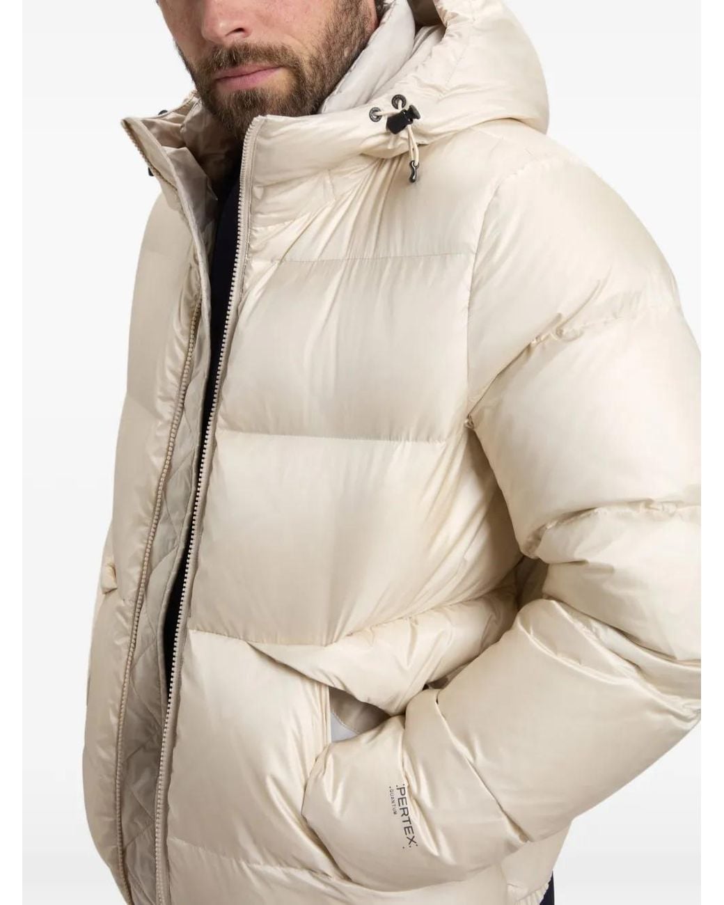 Woolrich Pertex Donsjack Met Capuchon in het Natural voor heren