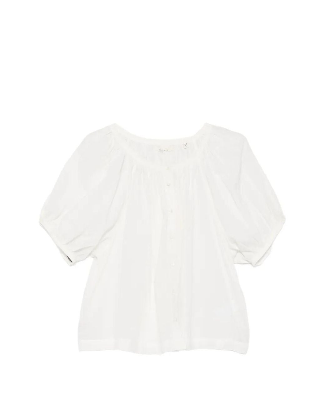 Doen White June Puff-Sleeve Top