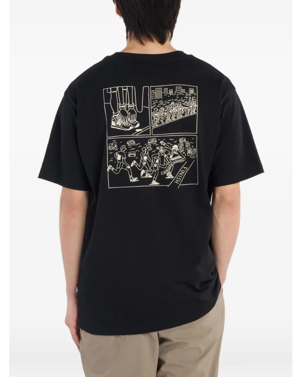 New Balance Black Graphic-Print T-Shirt for men