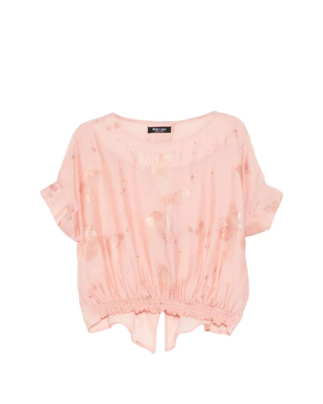 BLAKLACE Pink Haut Noué À Col Volanté