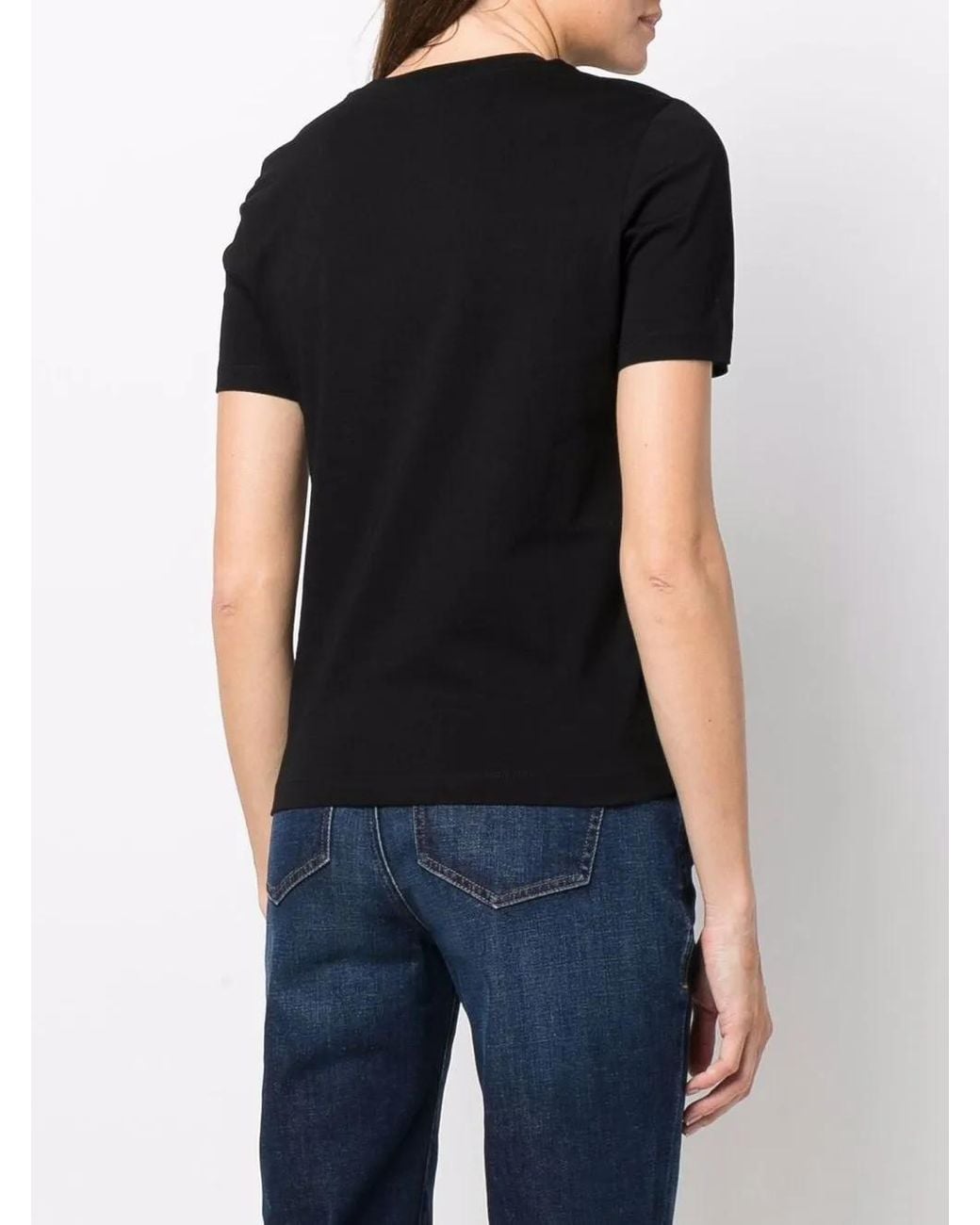 DIESEL Black Logo-Embroidered T-Shirt