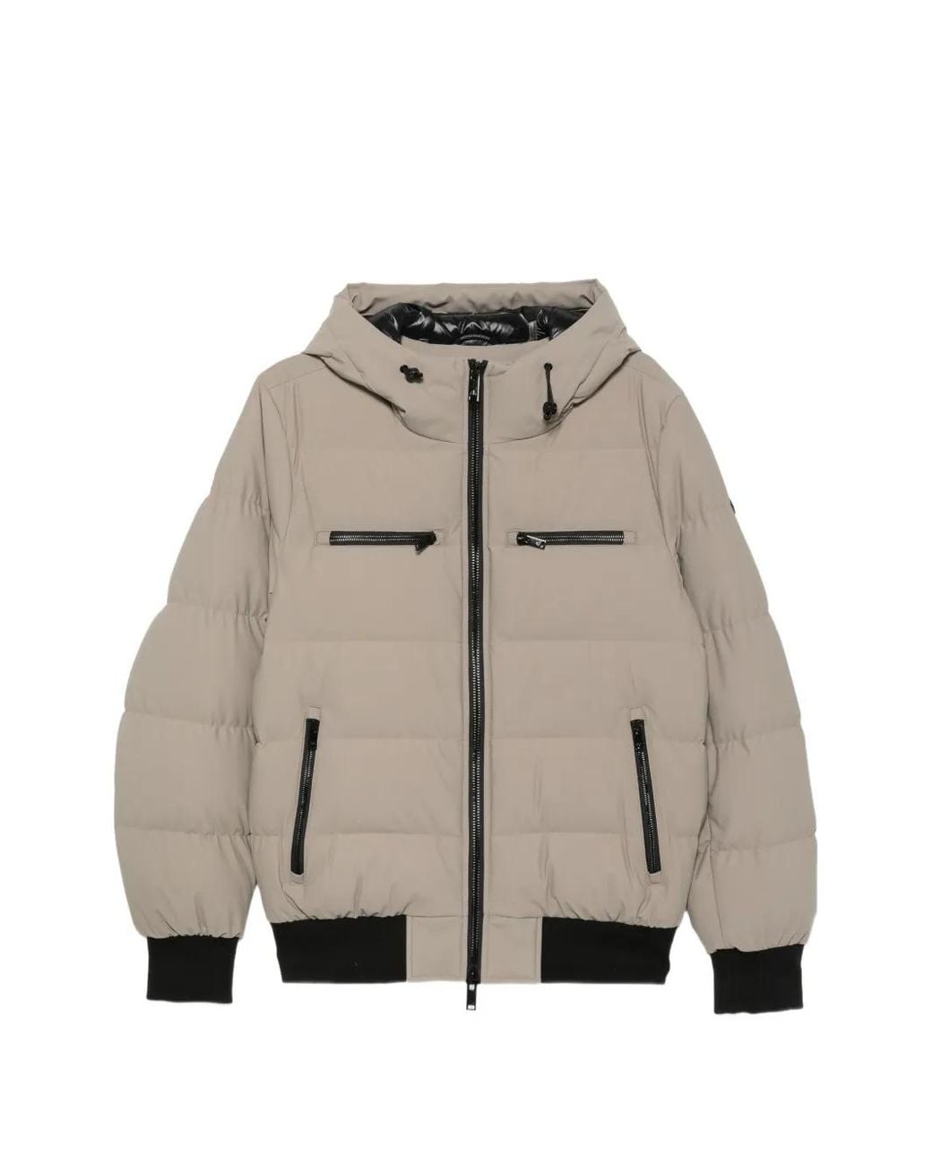 Moose Knuckles Natural Quilted Hooded Jacket for men