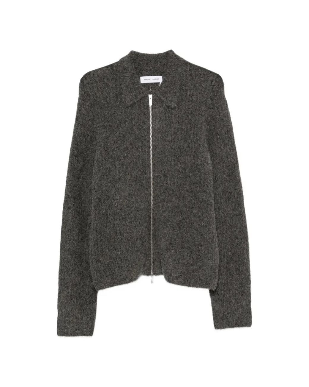 Samsøe & Samsøe Gray Cardigan À Fermeture Zippée for men