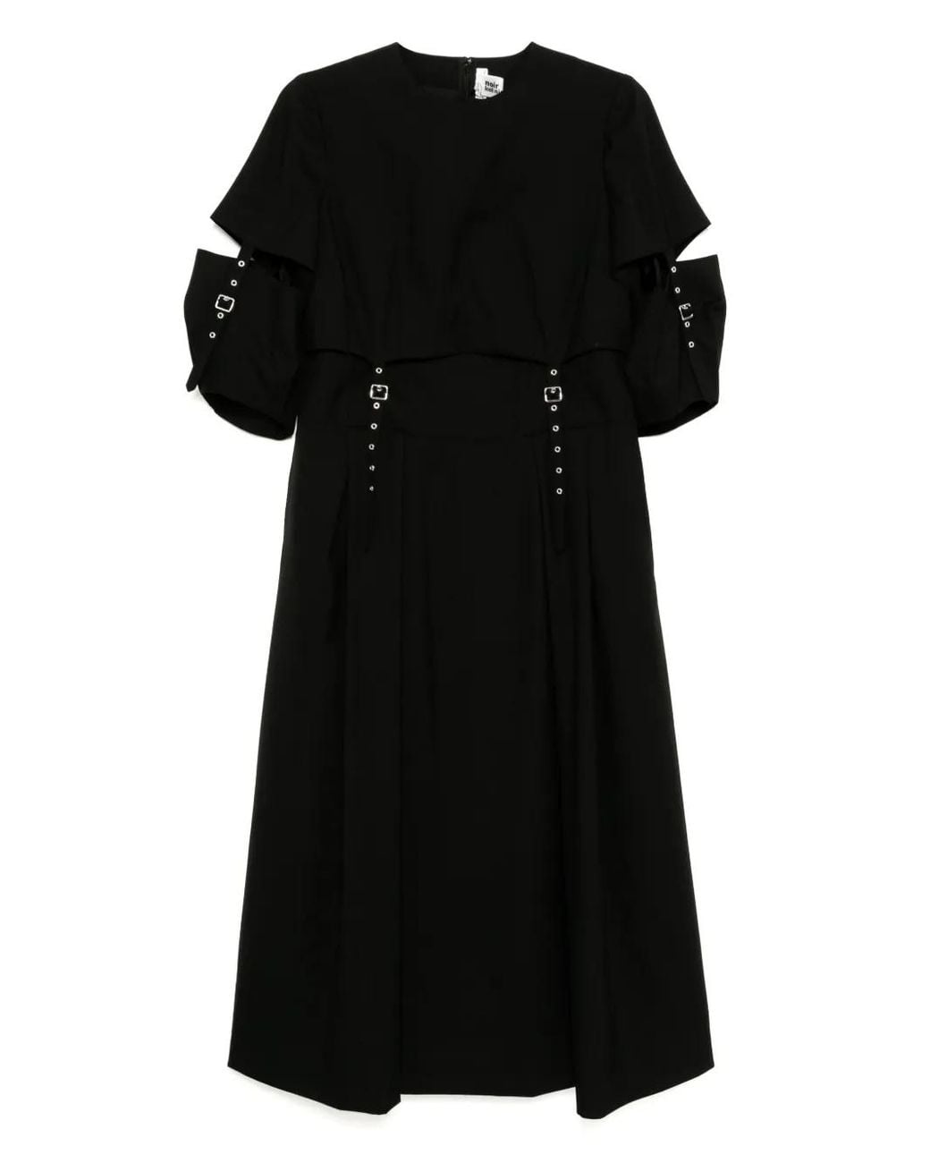 Noir Kei Ninomiya Black Slashed-Sleeves Dress
