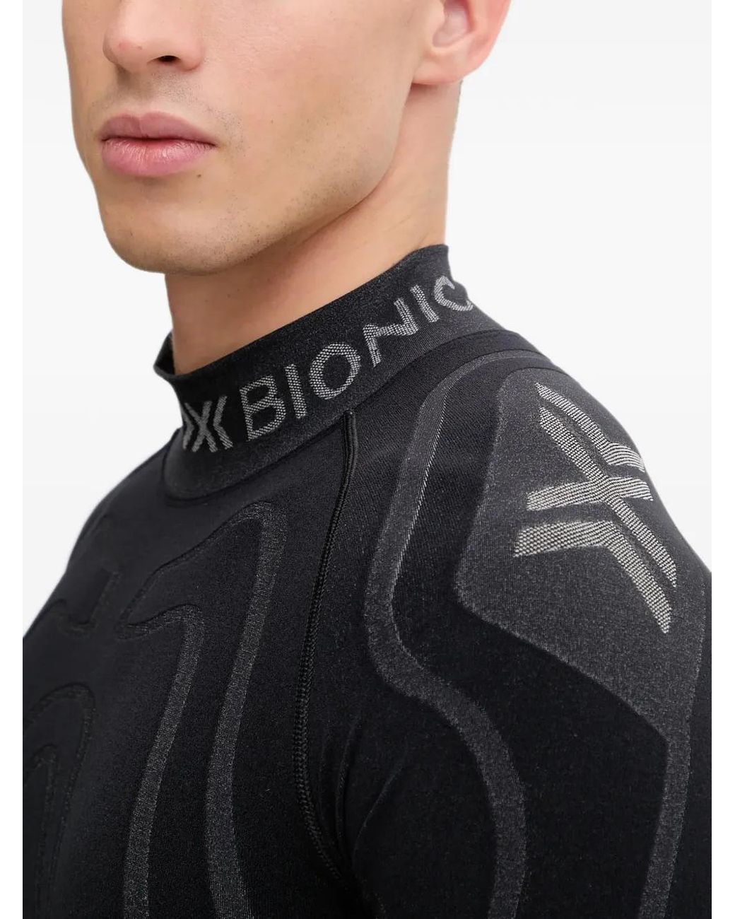 X Bionic Black Heatloop Ls High-Neck Sweater for men
