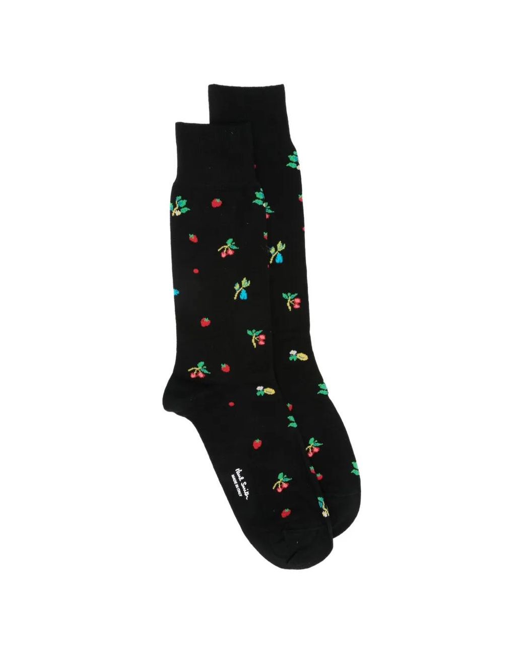 Paul Smith Black Fruit-Patterned Socks for men