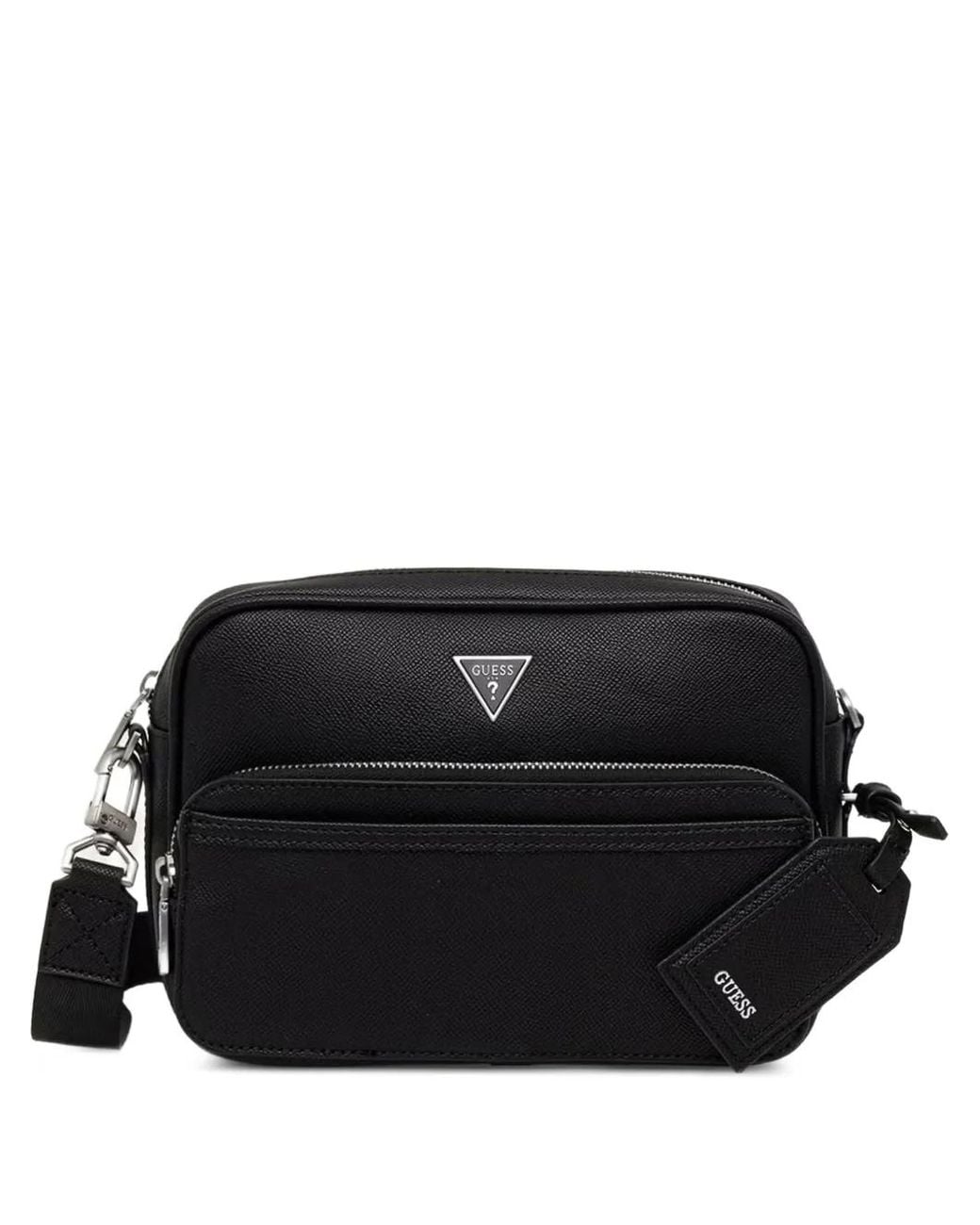 Marsupio Con Placca Logo di Guess in Black da Uomo