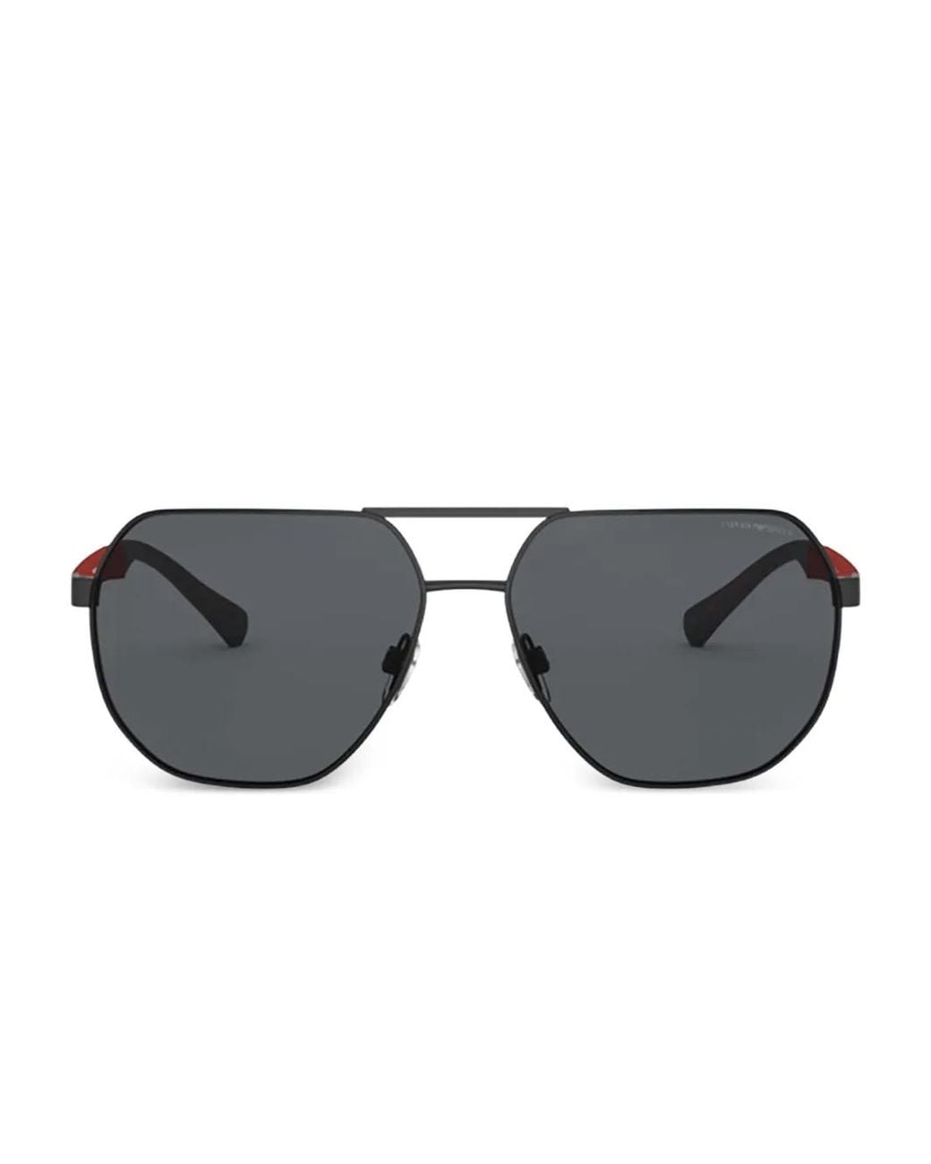 Emporio Armani Gray Pilot-Frame Sunglasses