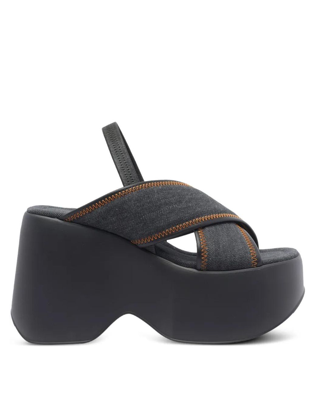 Vic Matié Black 100Mm Denim Sandals