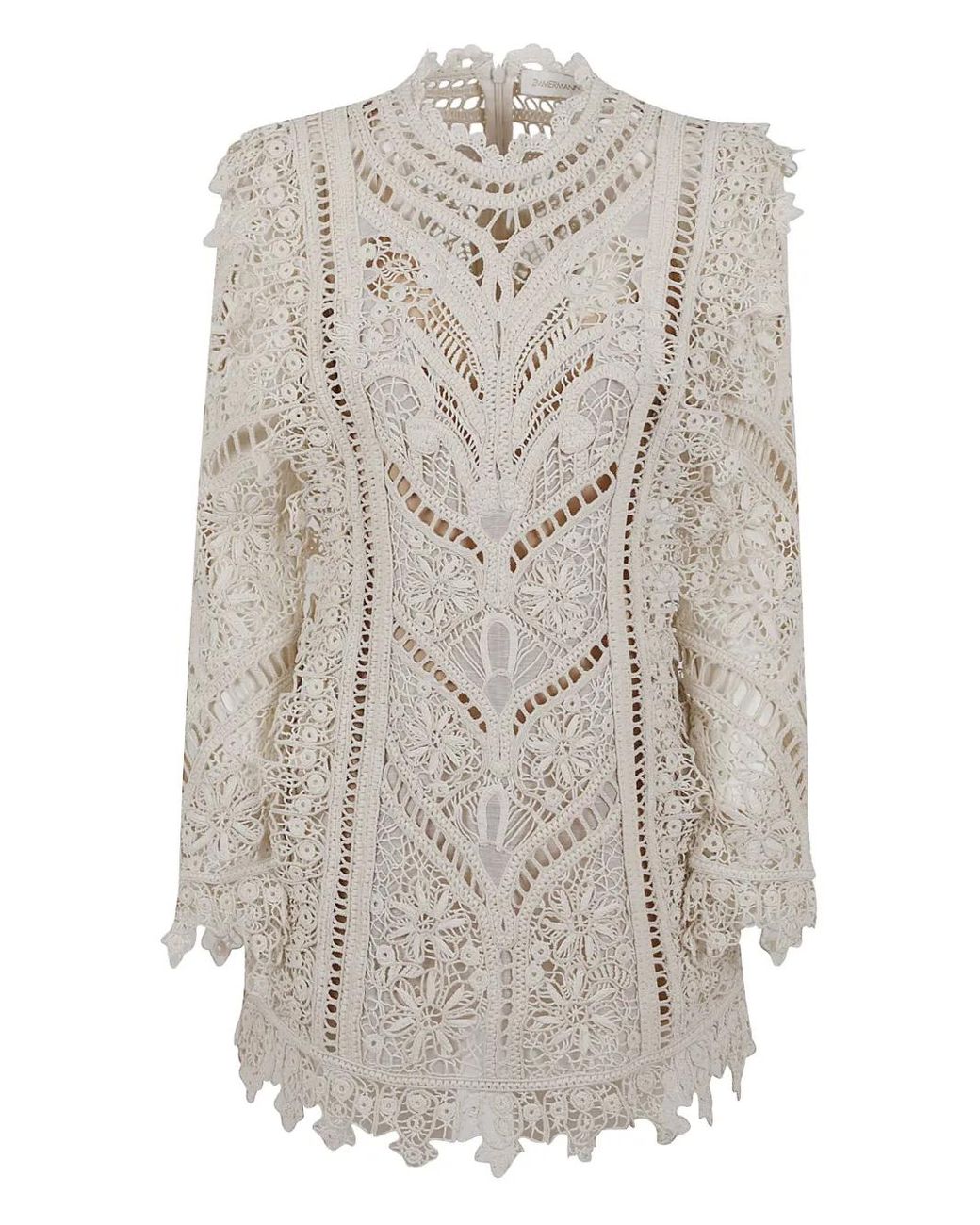 Zimmermann Natural Illuminate Cornelli Crochet Minidress