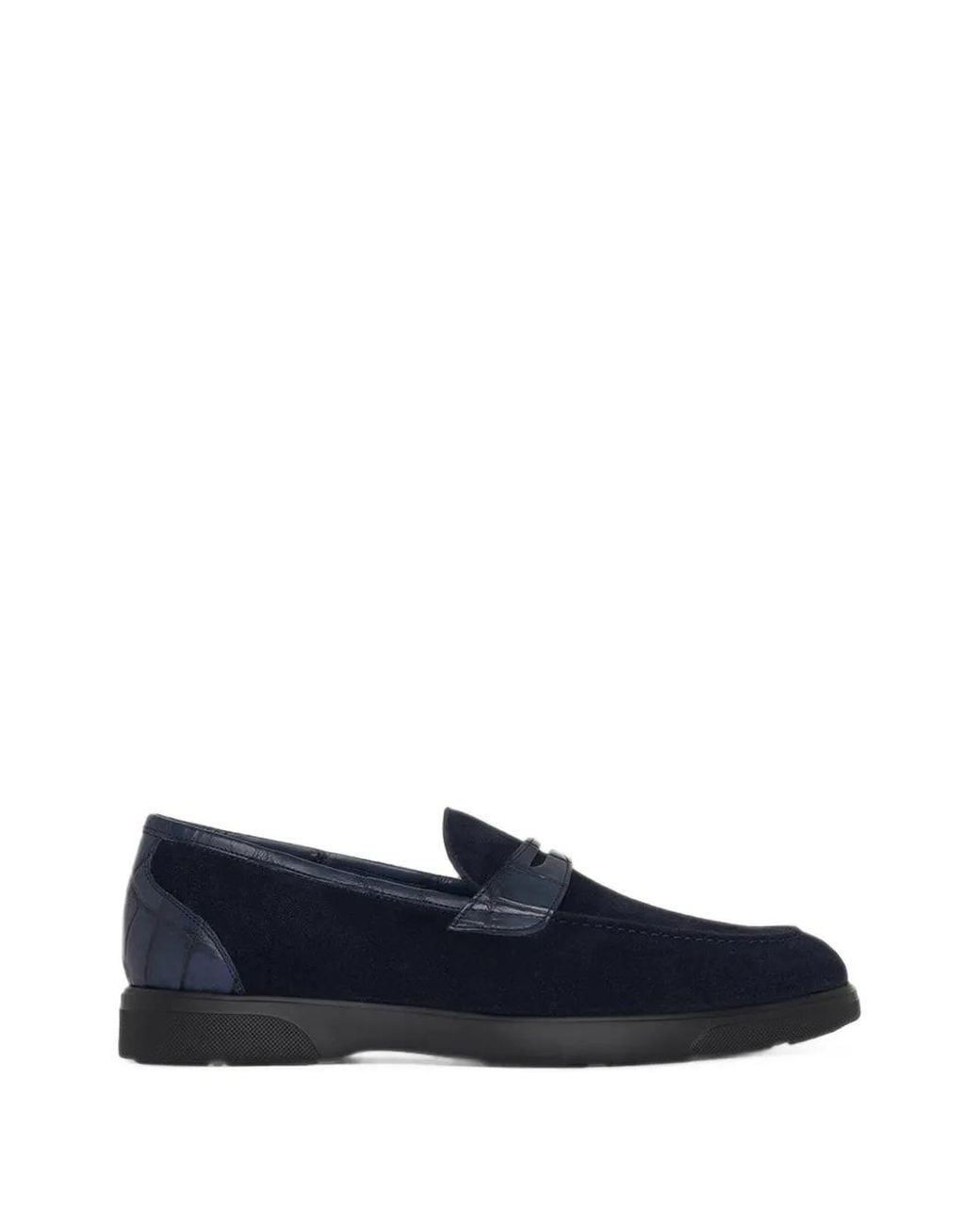 Kiton Loafer Mit Kroko-Effekt in Blue für Herren