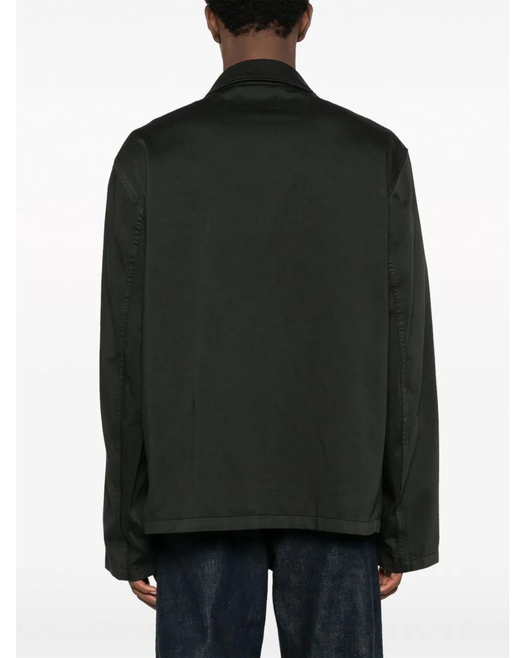 Lemaire Black Cotton Shirt Jacket for men