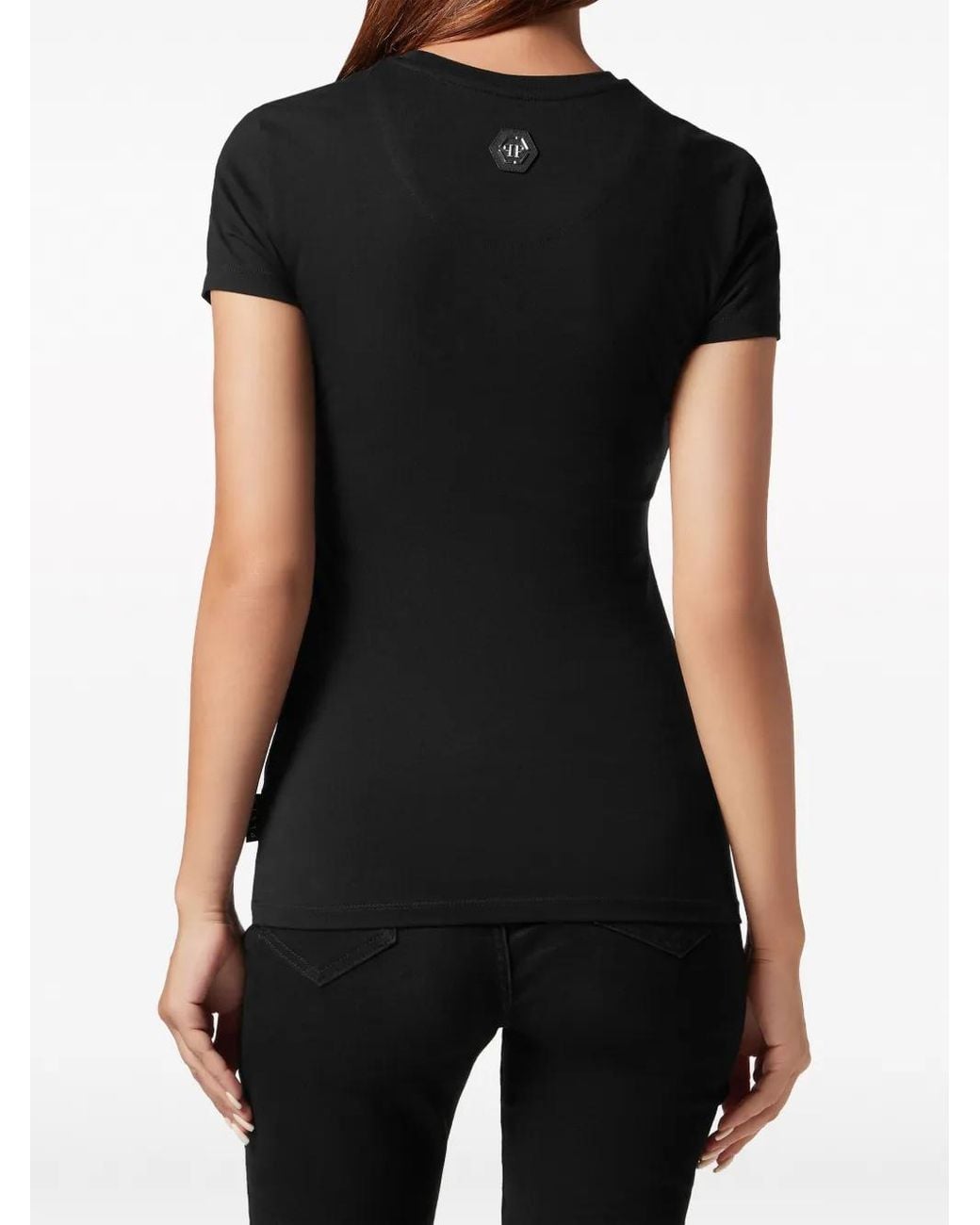 Philipp Plein Black Pure Crystals-Embellished T-Shirt