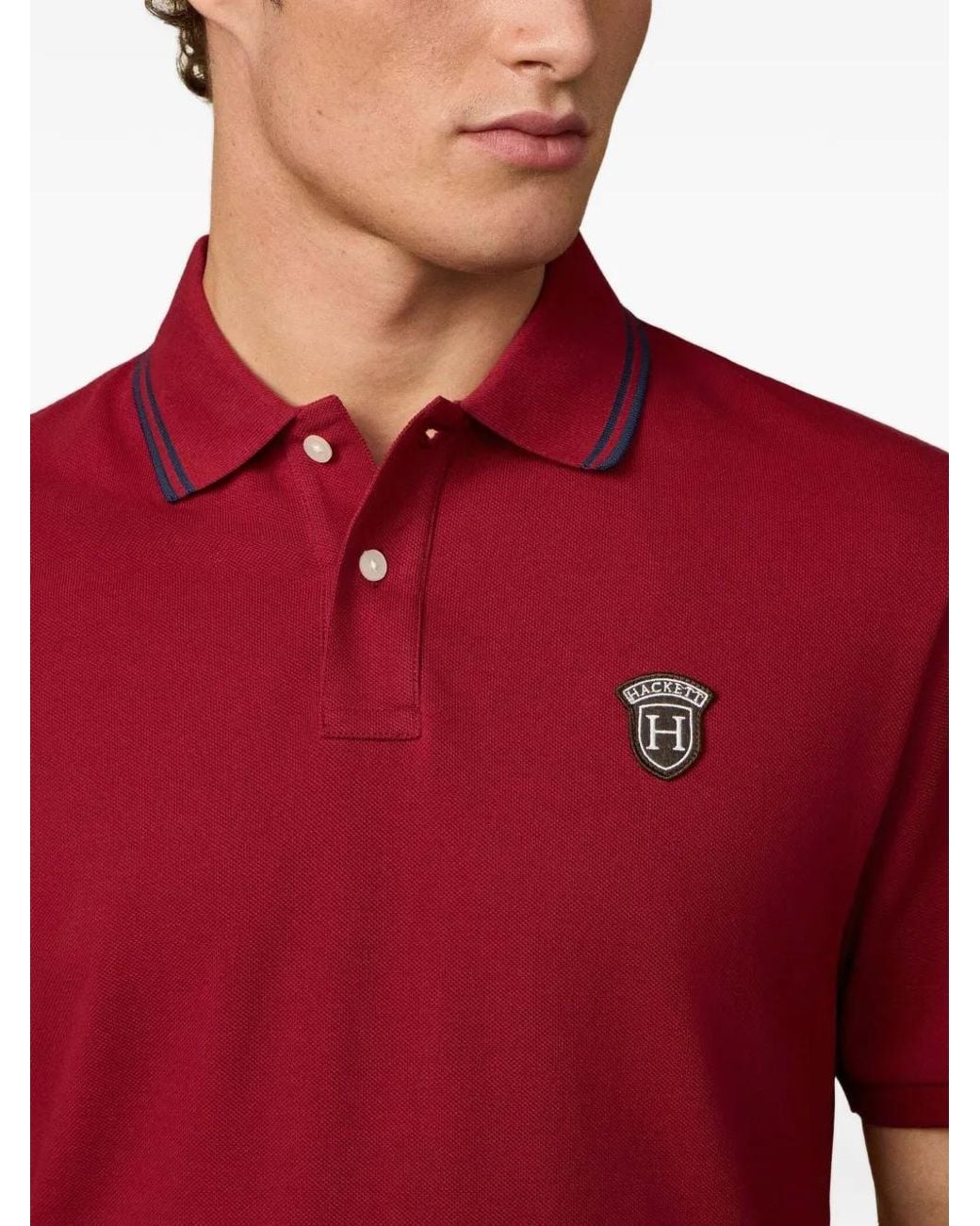 Polo Con Distintivo Hackett de hombre de color Red