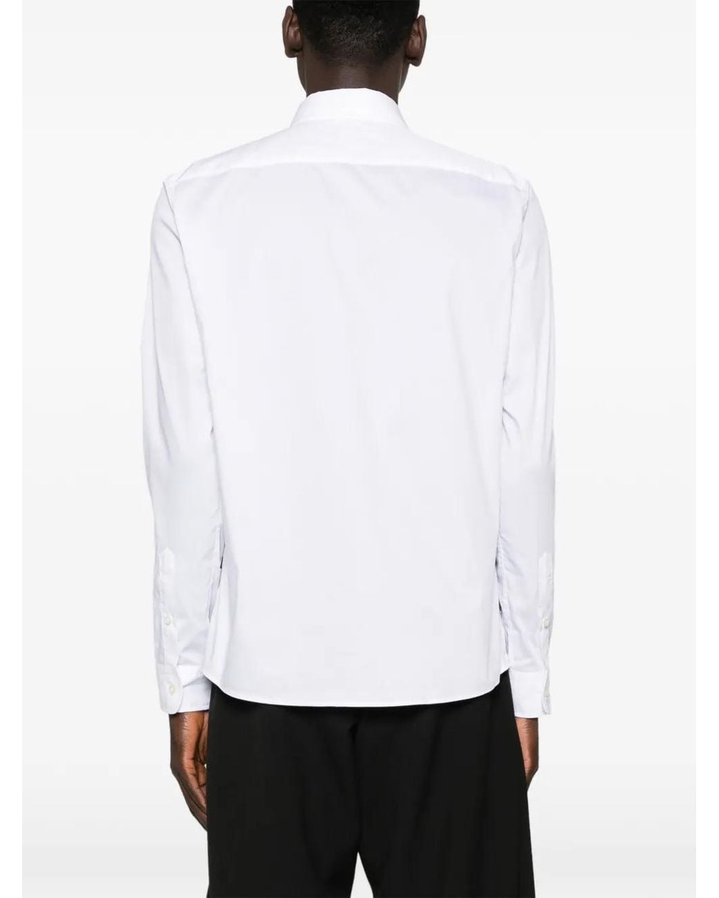 Boss White Logo-Embroidered Shirt for men