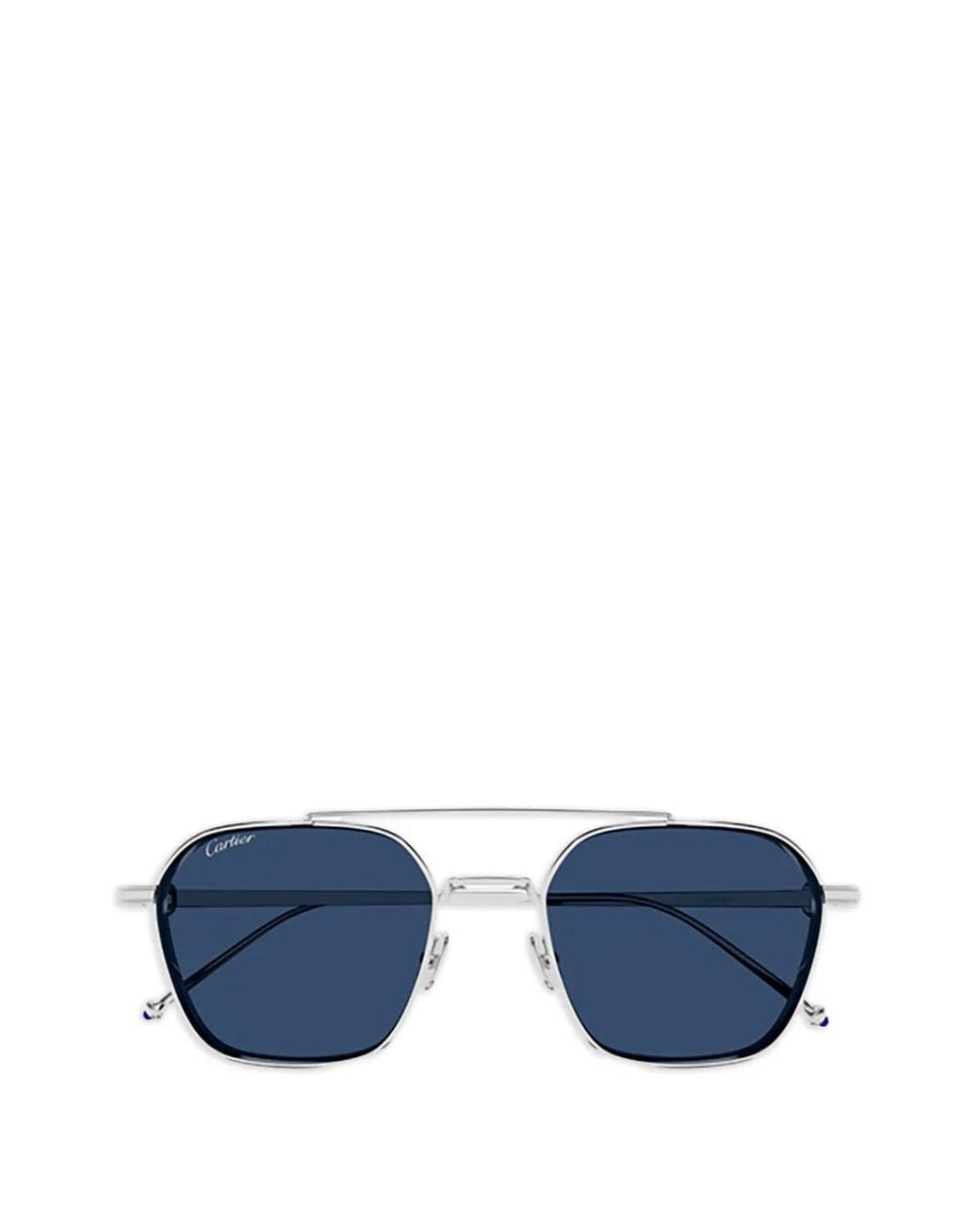 Cartier Blue Square-Frame Sunglasses