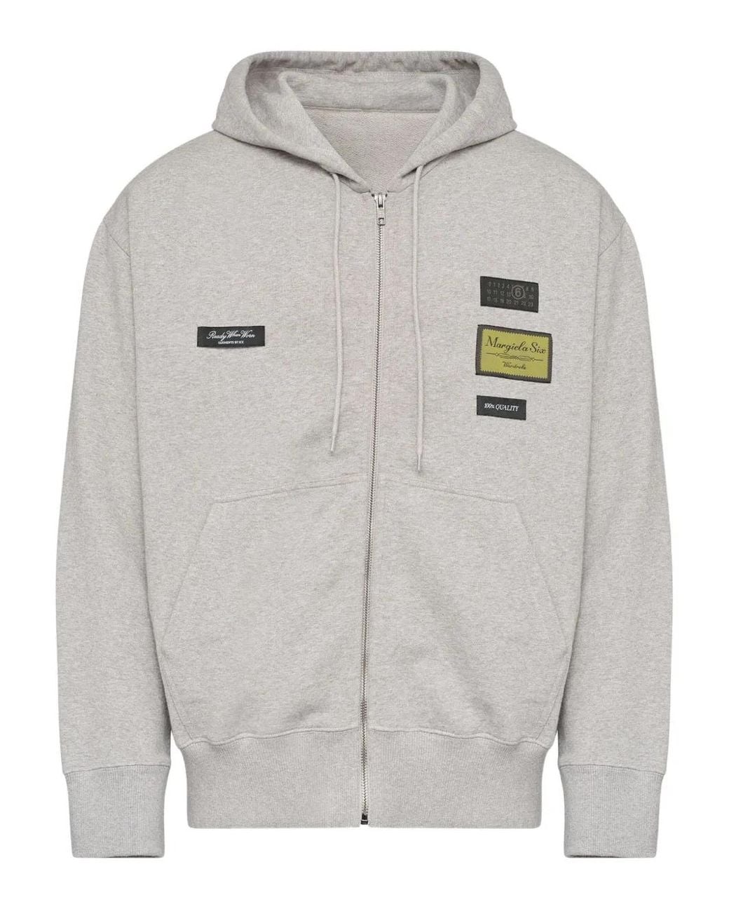 メンズ MM6 by Maison Margiela ジップアップ パーカー グレー | Lyst