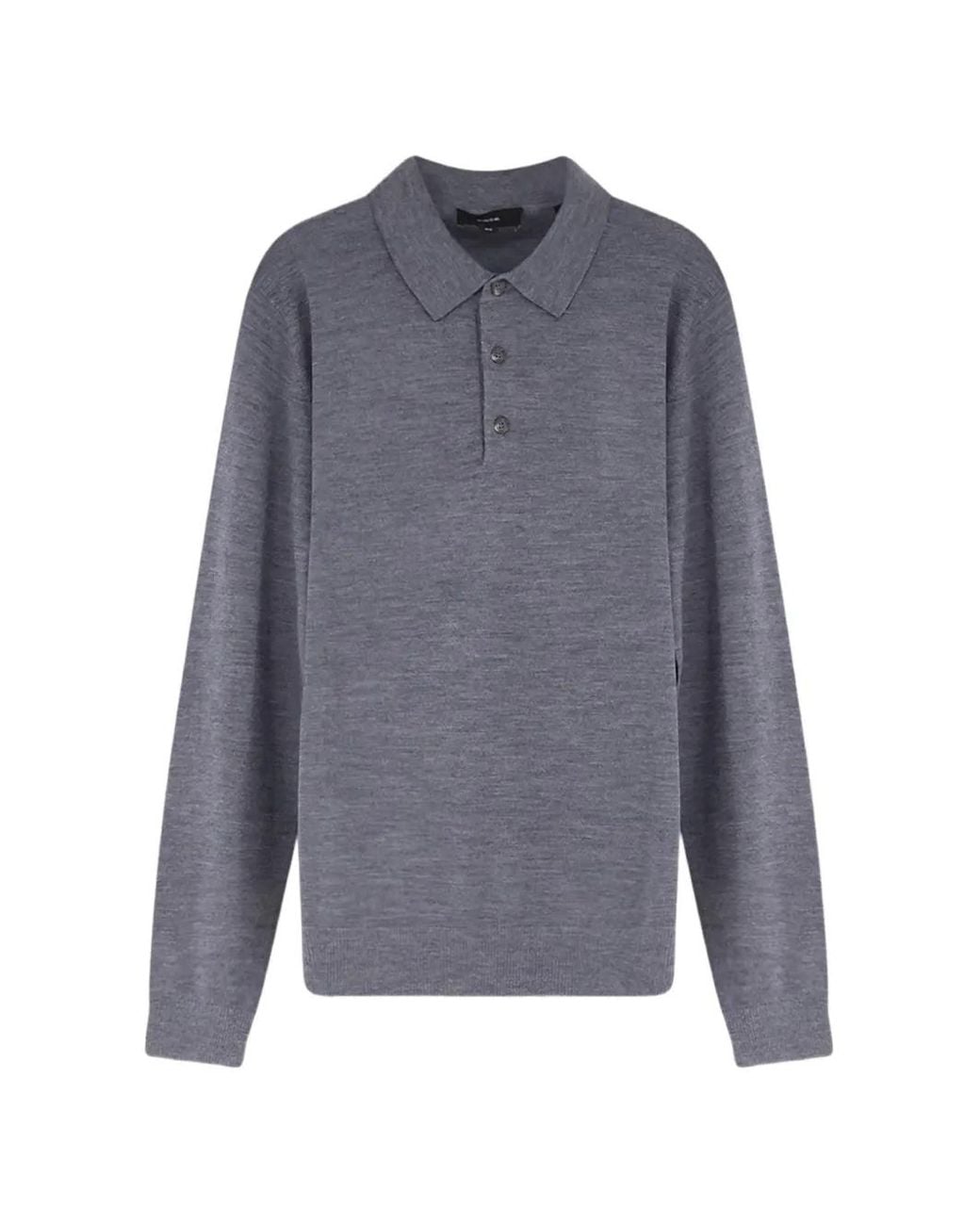 Vince Gray Polo-Collar Merino Sweater for men