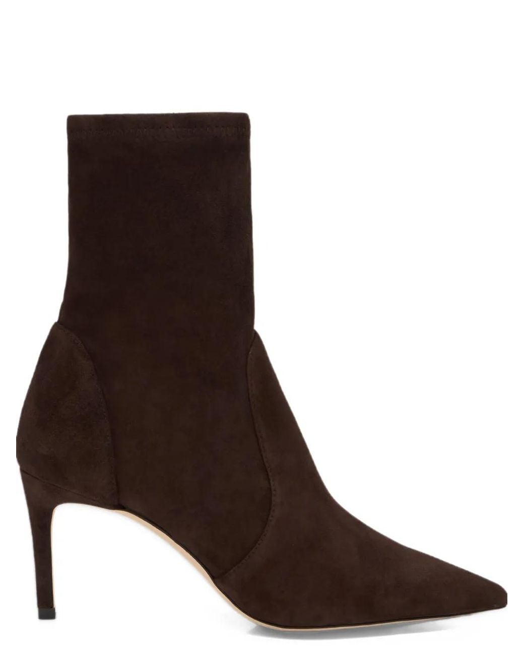 Stuart Weitzman Brown Stuart Power Pointed-Toe Ankle Boots