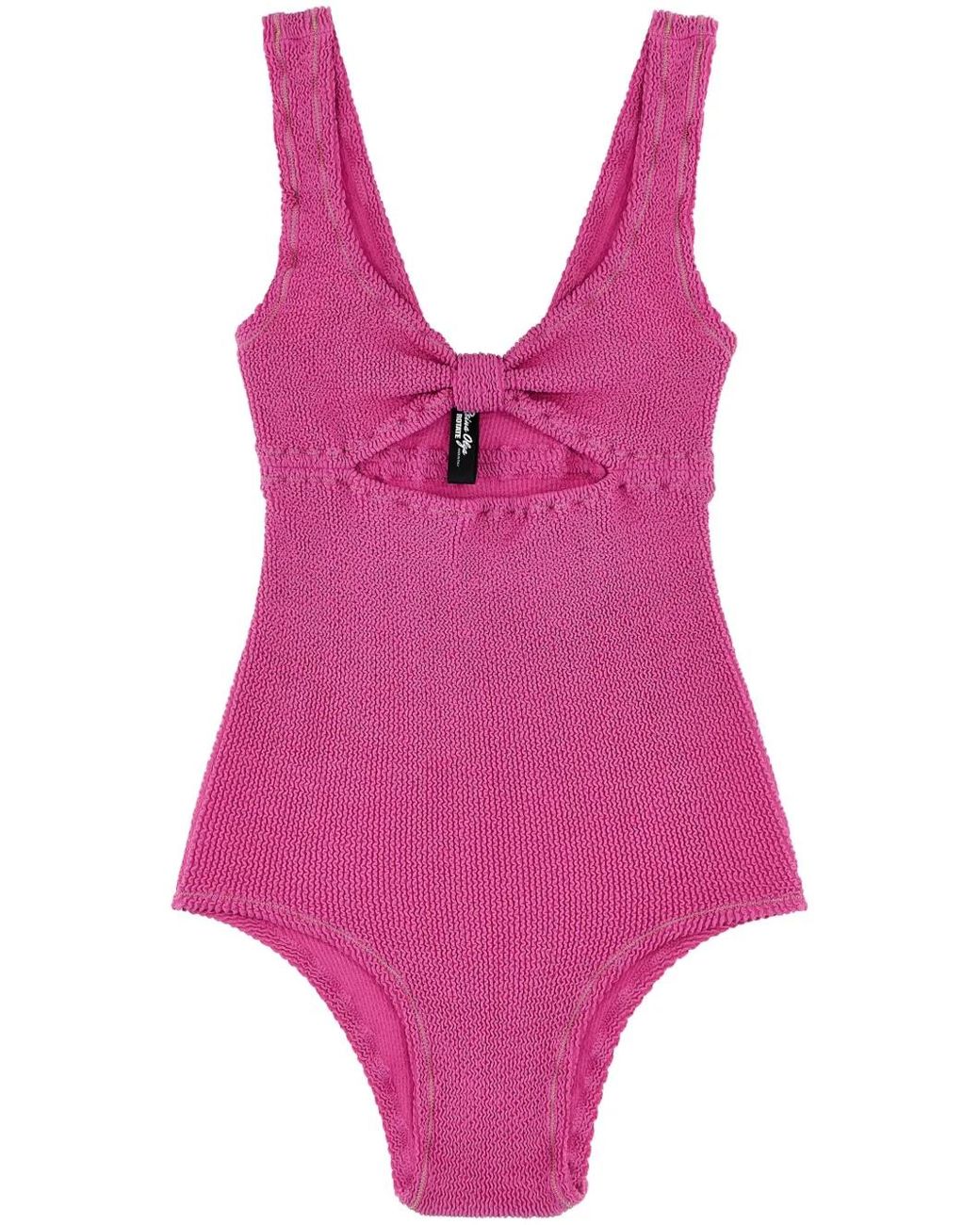 ROTATE BIRGER CHRISTENSEN Pink Crinkled Swimsuit