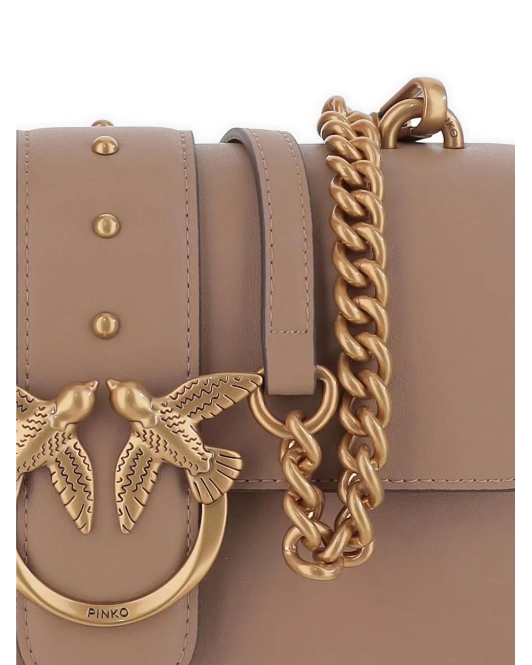 Pinko Brown Love One Shoulder Bag