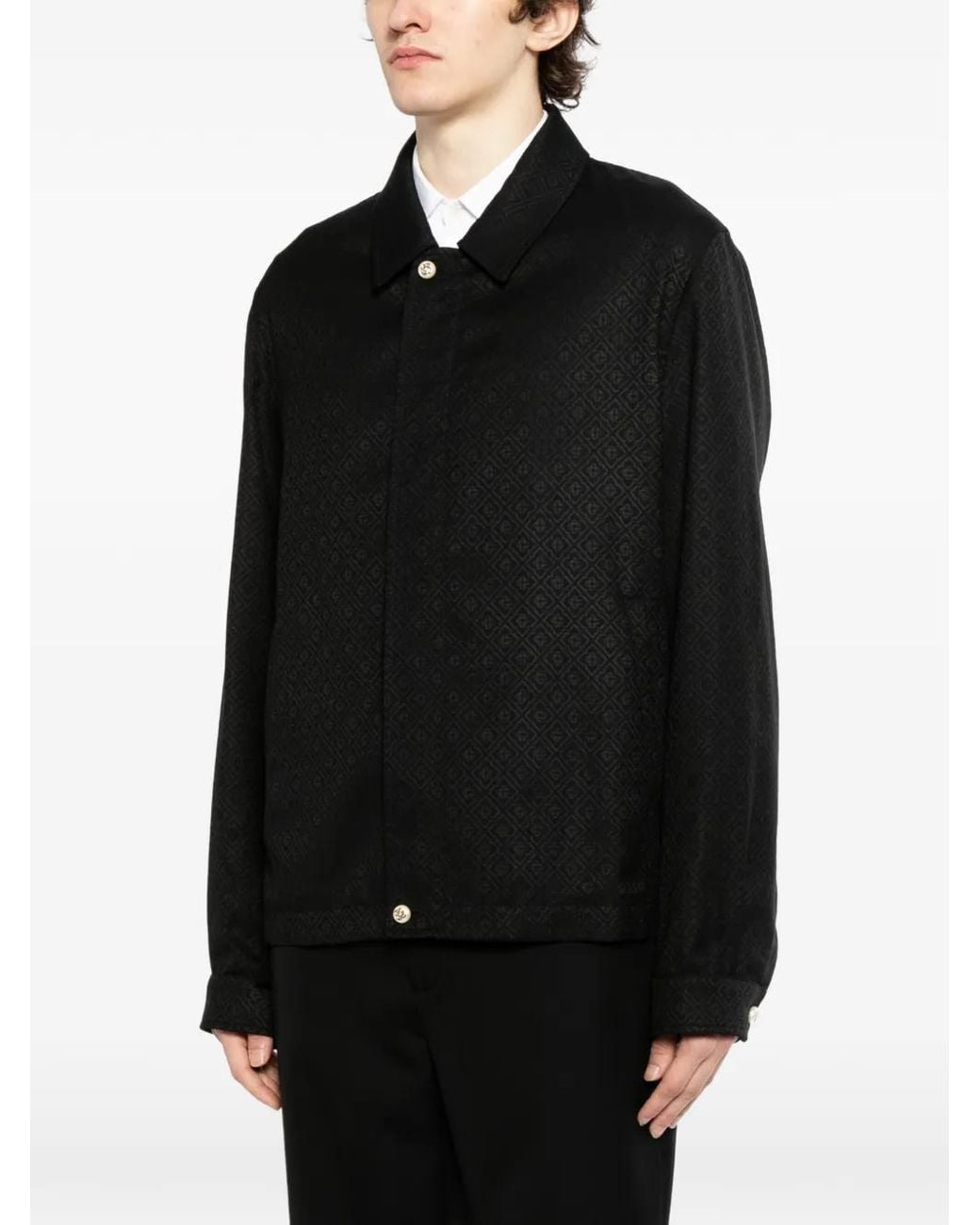 Casablanca Black Monogram Wool Sports Jacket for men