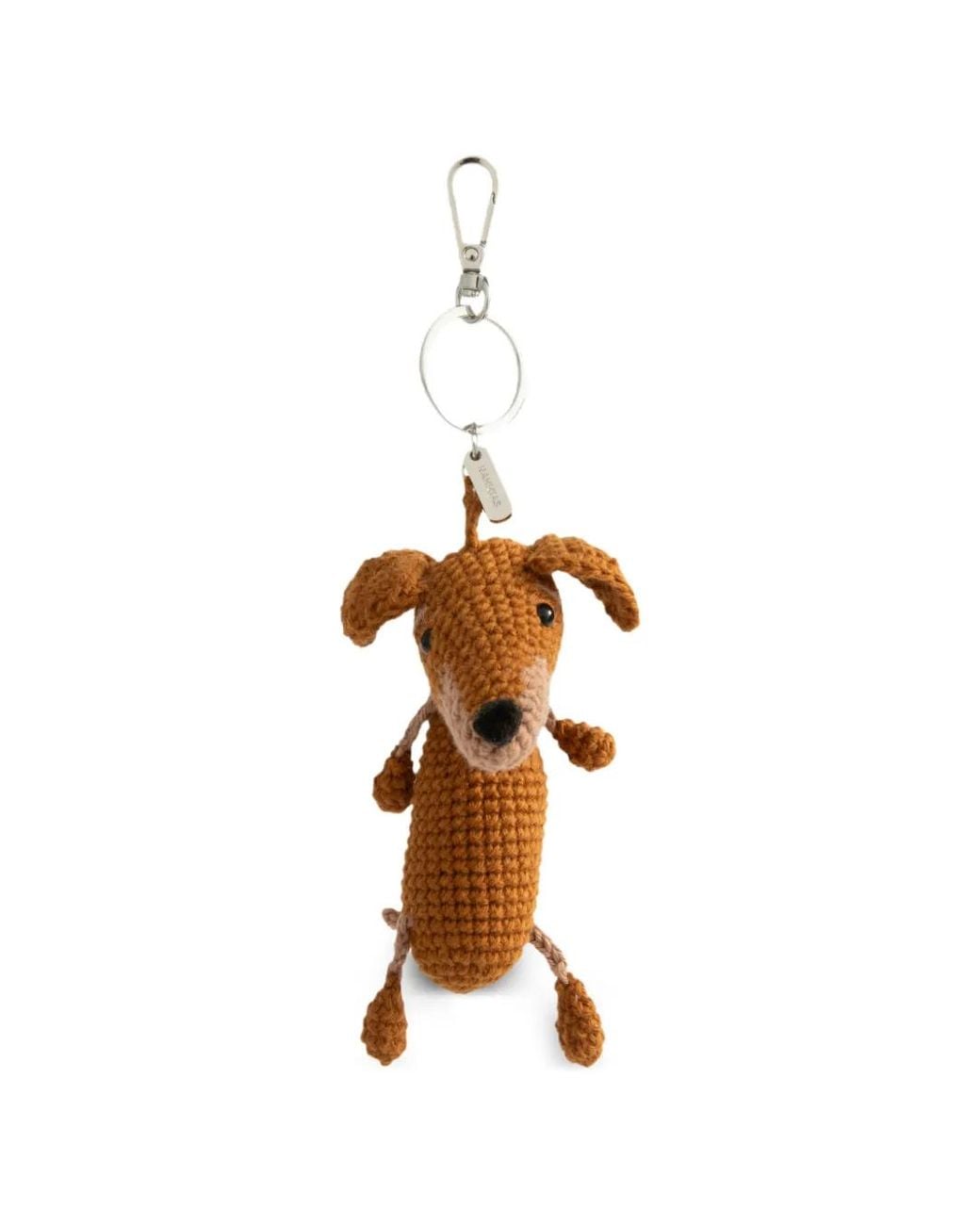 NAHMIAS Metallic Doxie Crochet Keychain for men