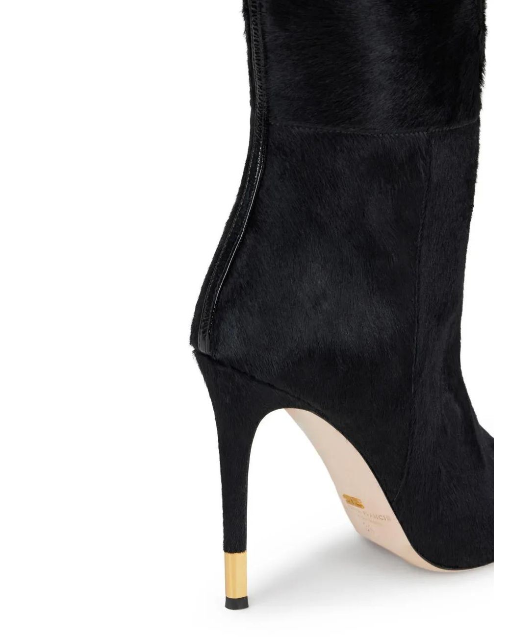 Elisabetta Franchi Black Cowhide Boots