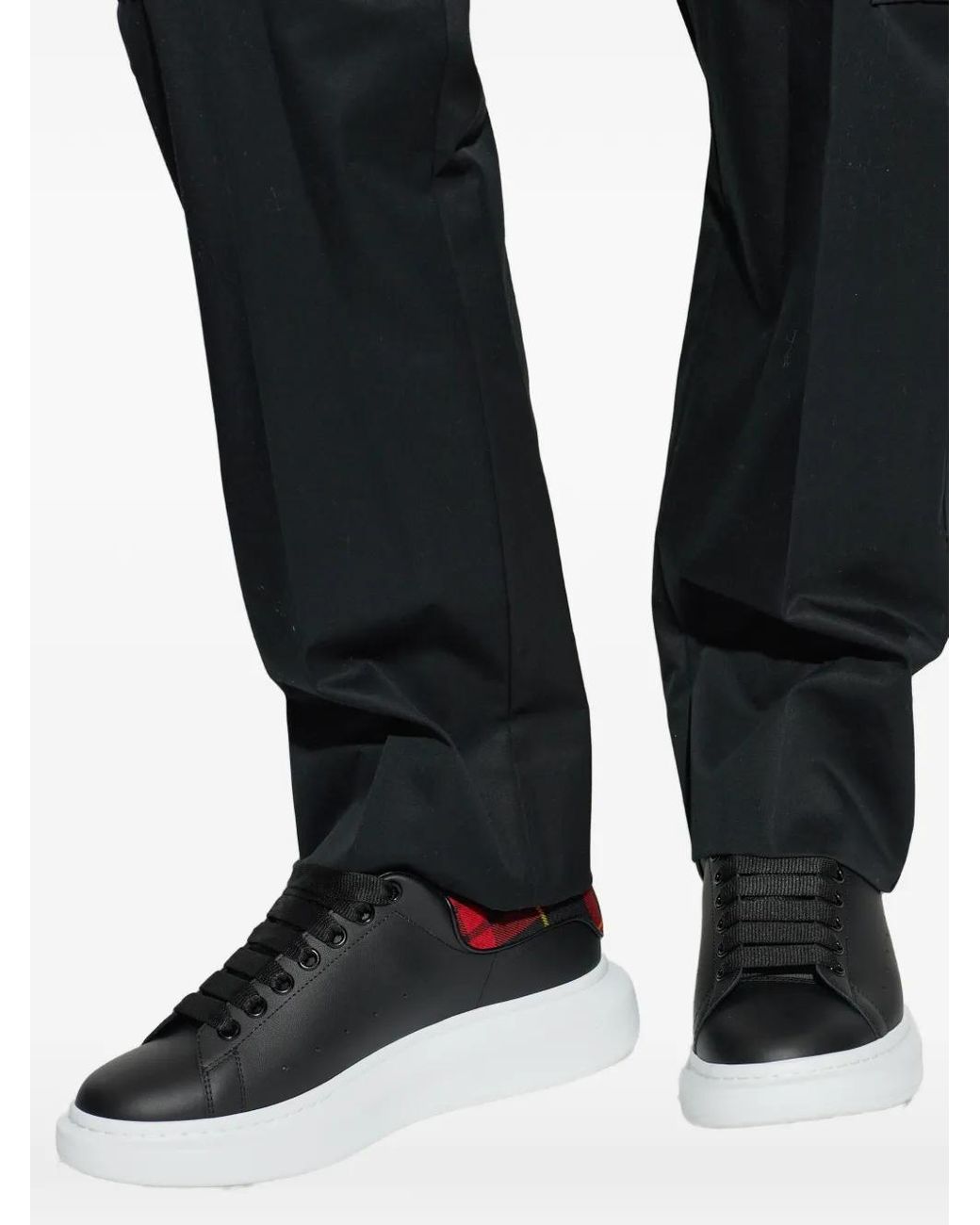 McQueen White Round-Toe Sneakers for men