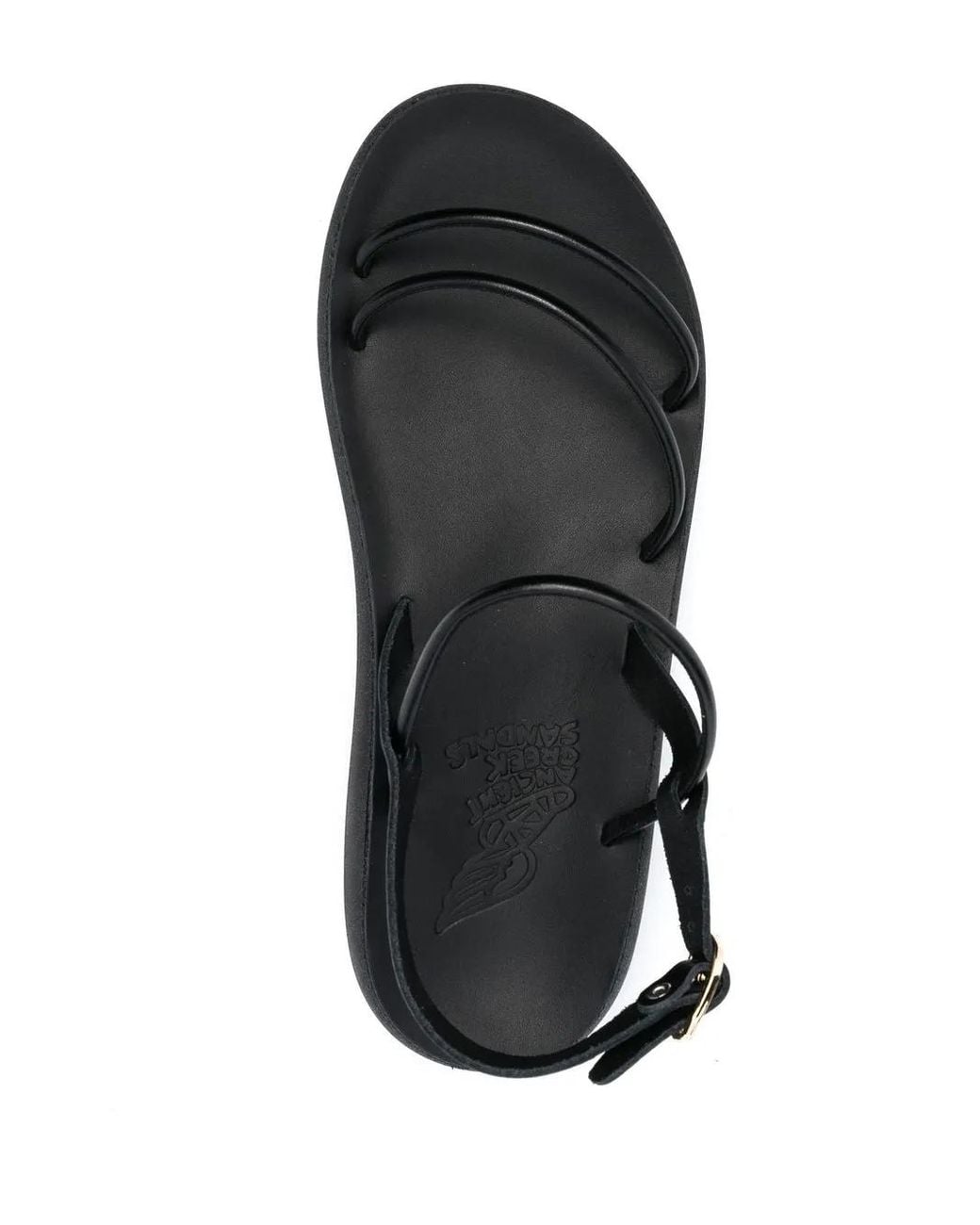 Ancient Greek Sandals Black Polis Slingback Sandals