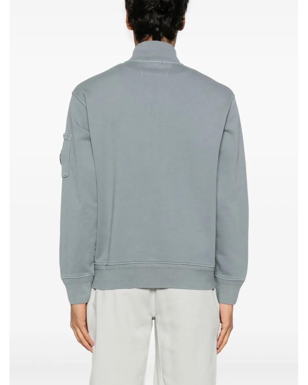 C P Company Gray Cotton Pullover for men