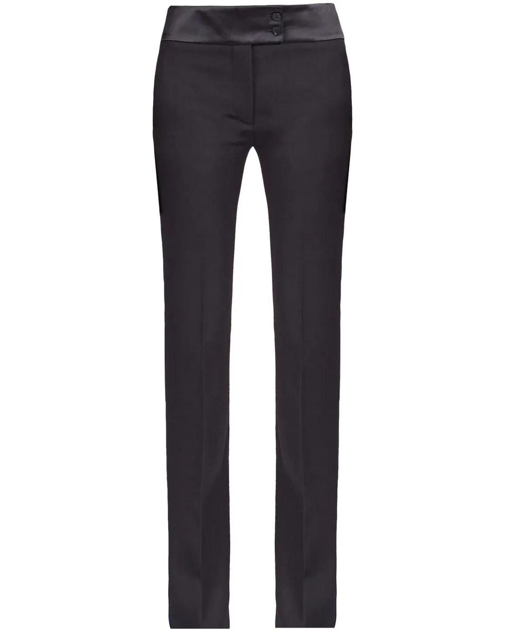 Ferragamo Blue Tuxedo Straight-Leg Tailored Trousers