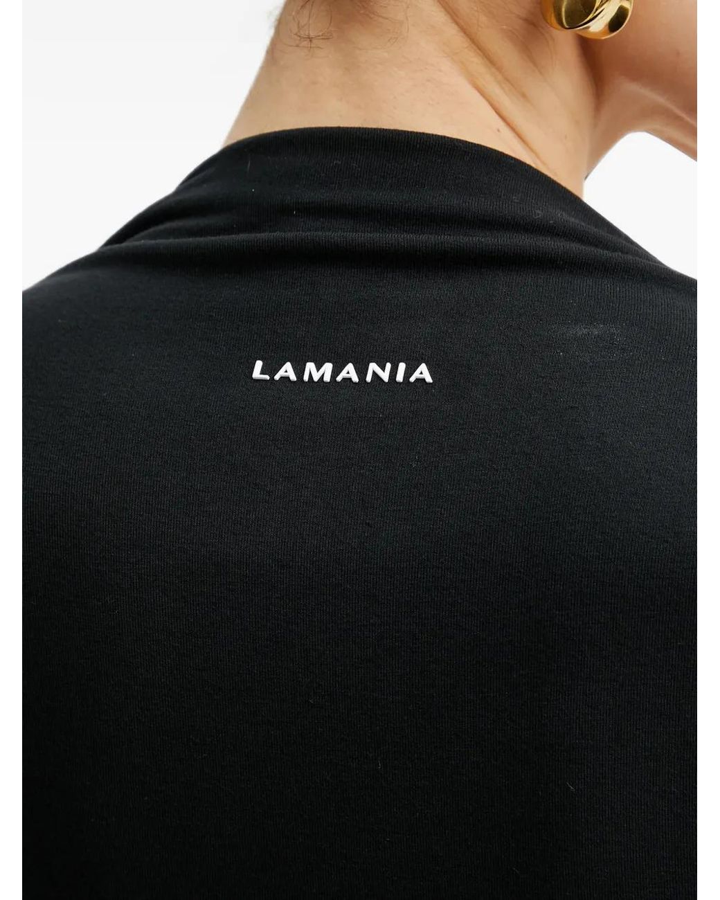 La Mania Black Sorrel Ruched Cut-Out Top