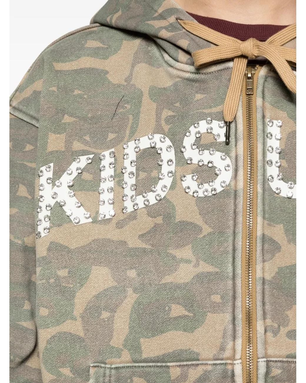 Kidsuper Green Camouflage Hoodie for men