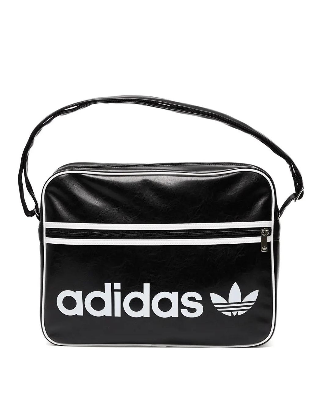 Adidas Black Logo-Print Shoulder Bag