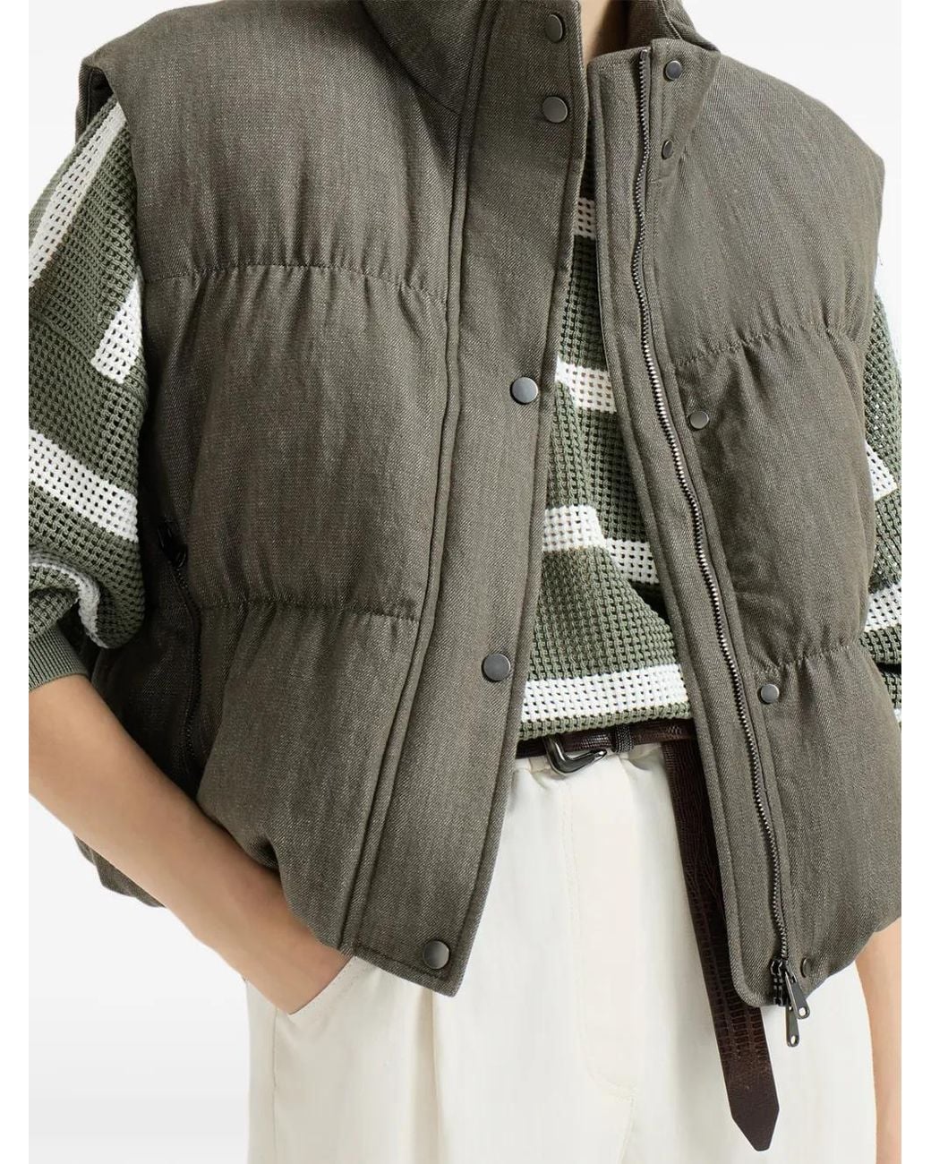 Brunello Cucinelli Green Down Vest