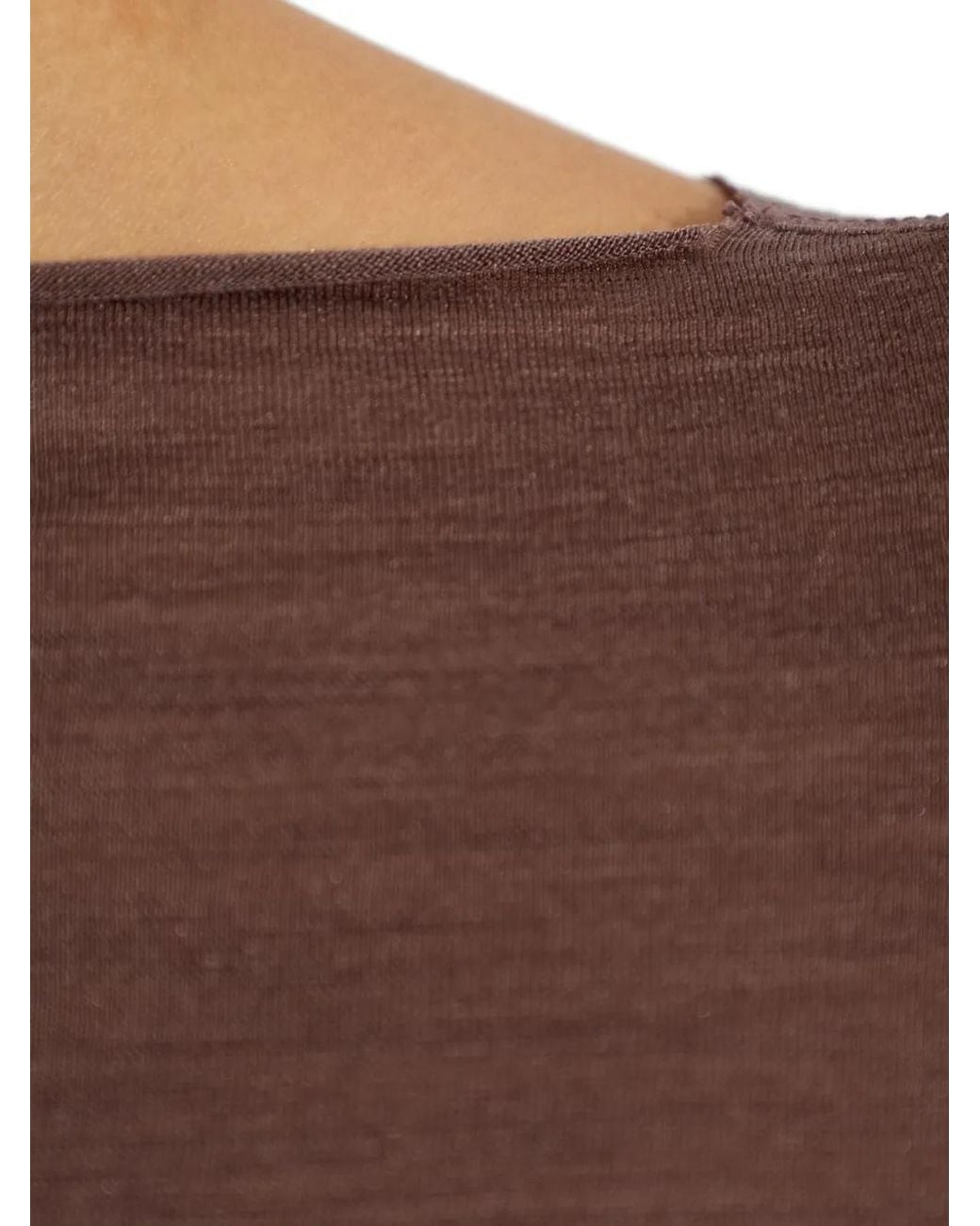 Rick Owens Brown Long-Sleeve Top