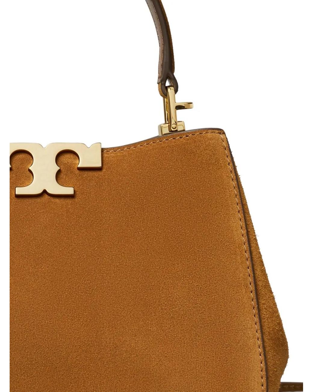 Tory Burch Brown Eleanor Mini Suede Shoulder Bag