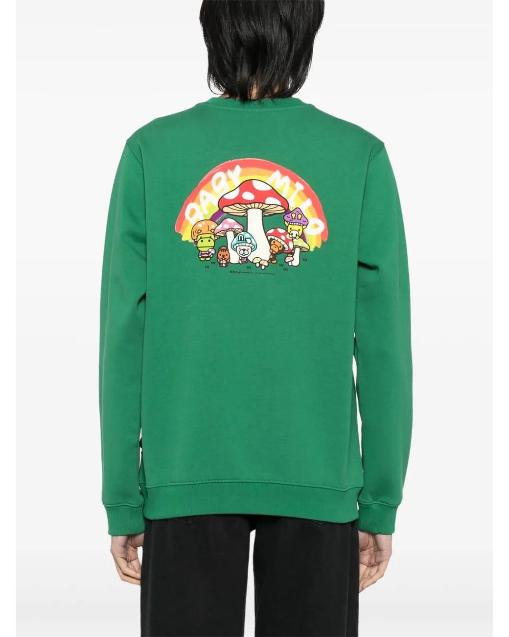 A Bathing Ape Green Baby Milo Crew Neck Sweatshirt