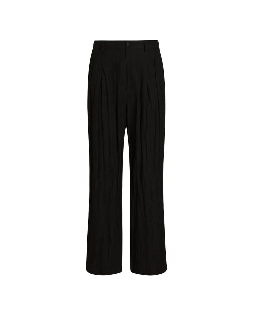 Dolce & Gabbana Black Cotton Trousers for men