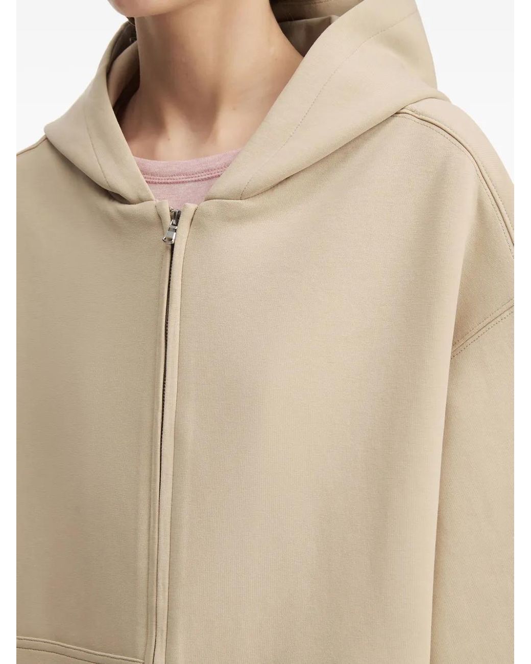 B+ AB Natural Zip-Front Hoodie