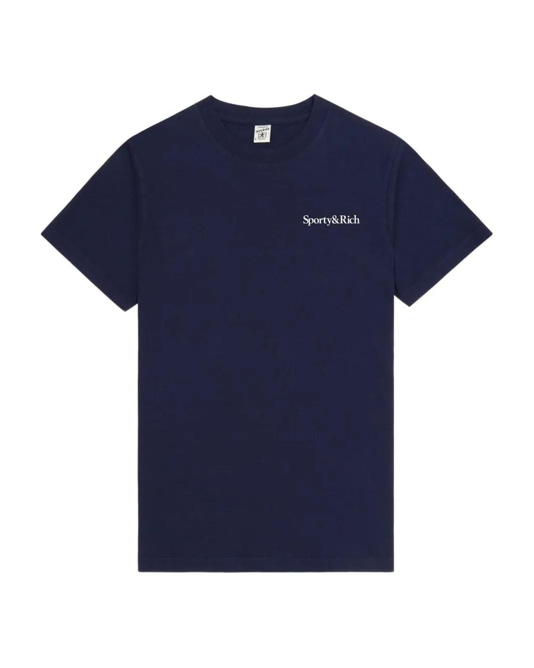 Sporty & Rich Blue International Logo-Print T-Shirt